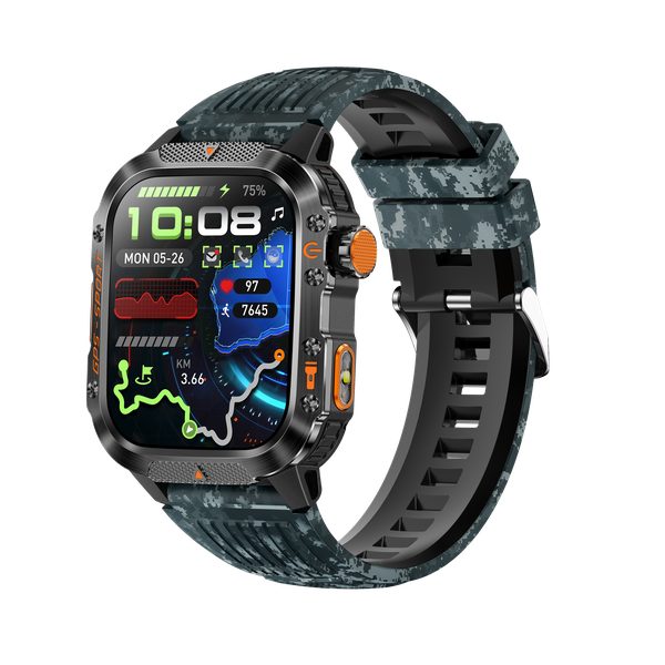 GPS Position Smart Watch Flashlight Compass IP68 Waterproof 2.01 Display