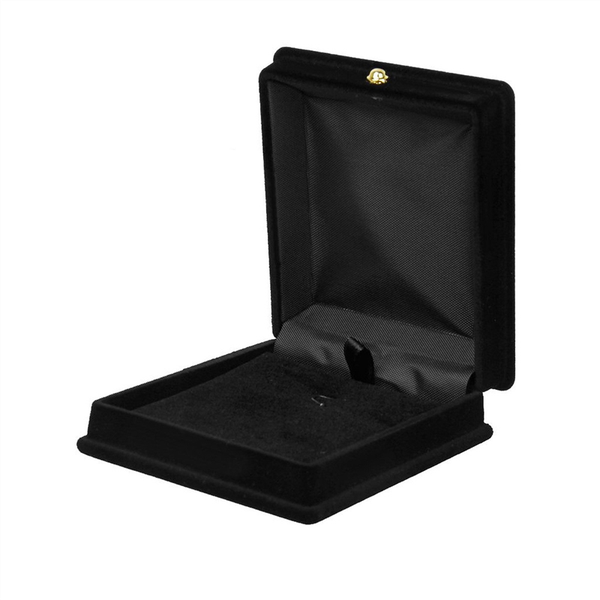 Velvet Necklace Chain Jewelry Display Storage Box Gift -Black