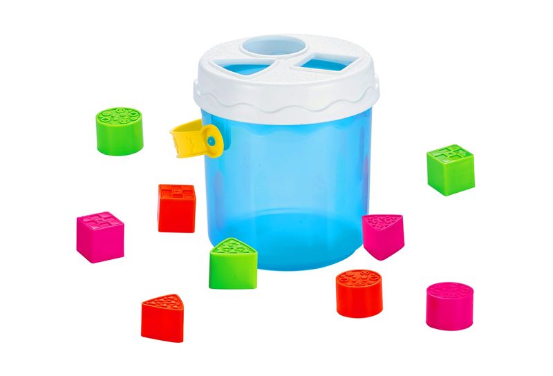 Infunbebe Shape Sorting Bucket W/ 9 Blocks