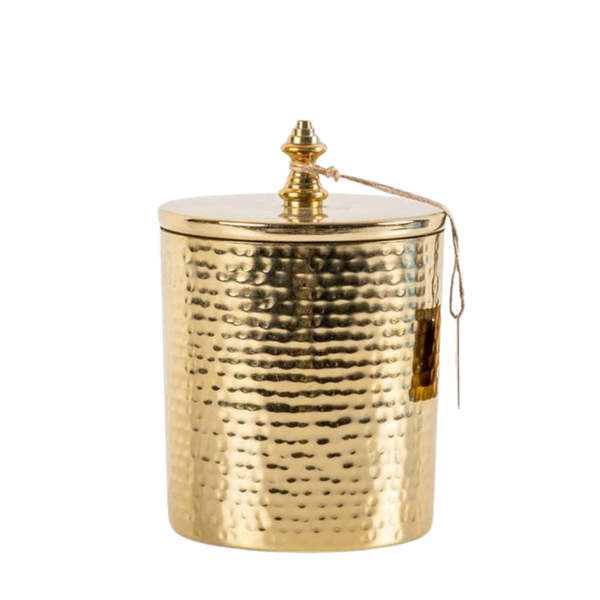 Hammered Tea Canister - Gold