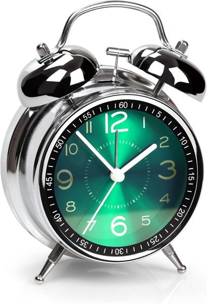Metal Battery Powered Digital Alarm Clock with Backlight for Bedrooms