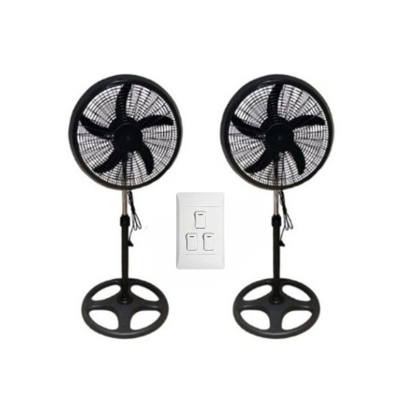 Black Controlled Pedestal Fan