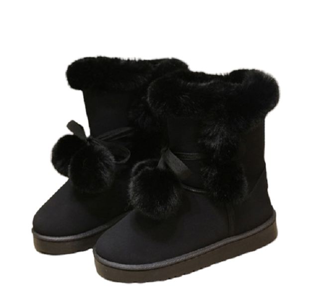 Woman Winter Fur Boots: - Black | Buy Online in South Africa | takealot.com