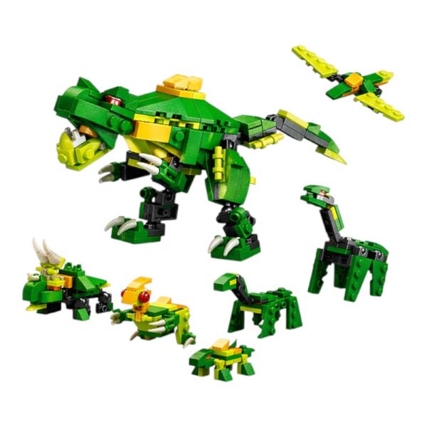160 Pieces - Dinosaur Building Block Set - Green