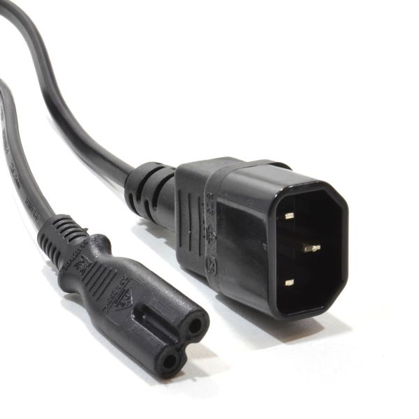 IEC C14 3 Pin Male Plug to Figure 8 C7 Plug Power Adapter Cable -1.8m