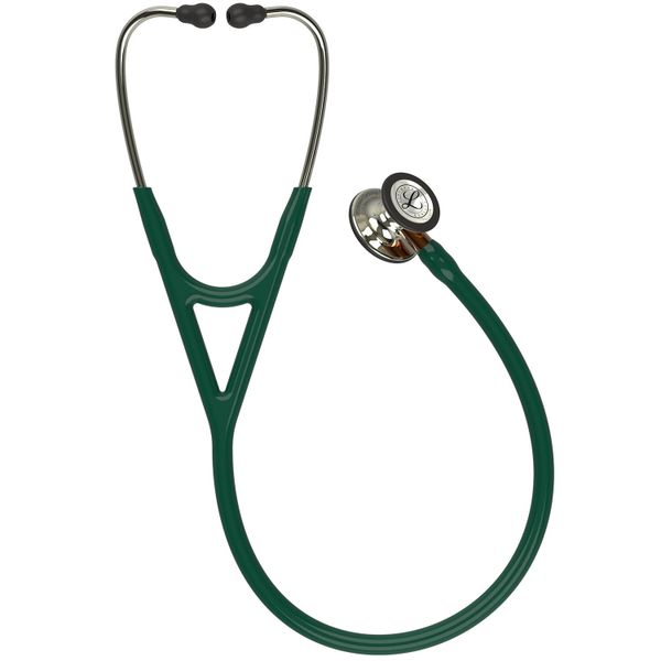 Littmann Cardiology IV Stethoscope: Champagne &amp; Hunter Green - Orange Stem