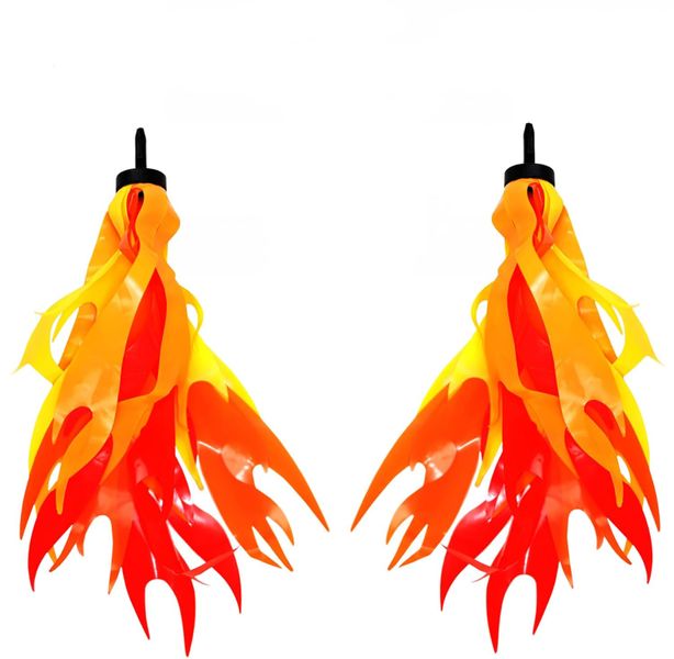 Flame Handlebar Streamers for Kids Bikes &amp; Scooters - 10" Easy Install