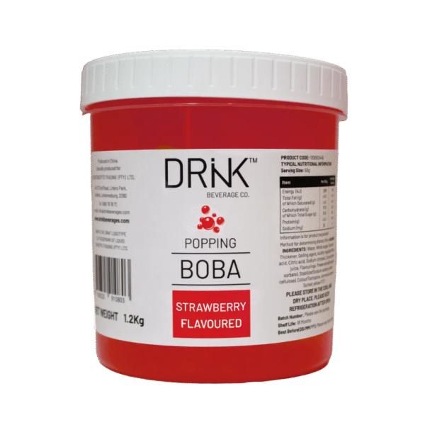 DRNK Popping Boba Strawberry - 1.2 kg