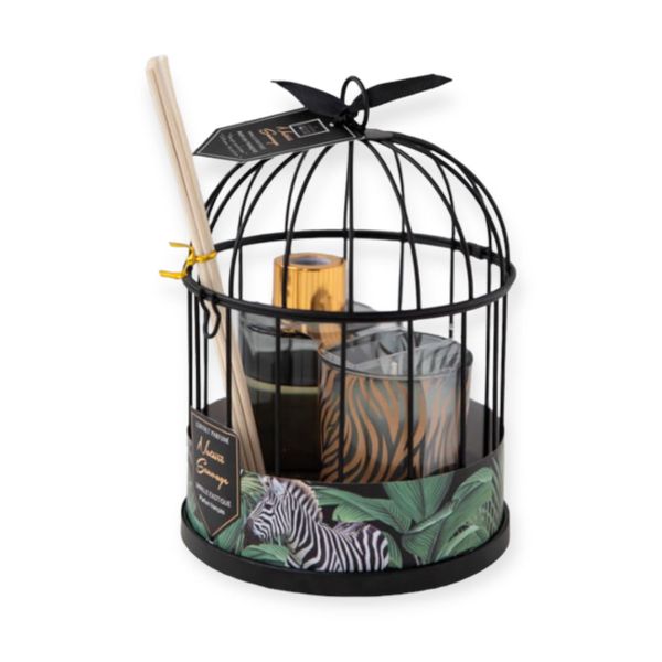 3pcs Smell of the Forest Scented Candle &amp; Diffuser Aroma Gift Cage Set