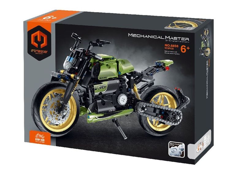 iM.Master Motorcycle Construction set in Green - 572 Pieces