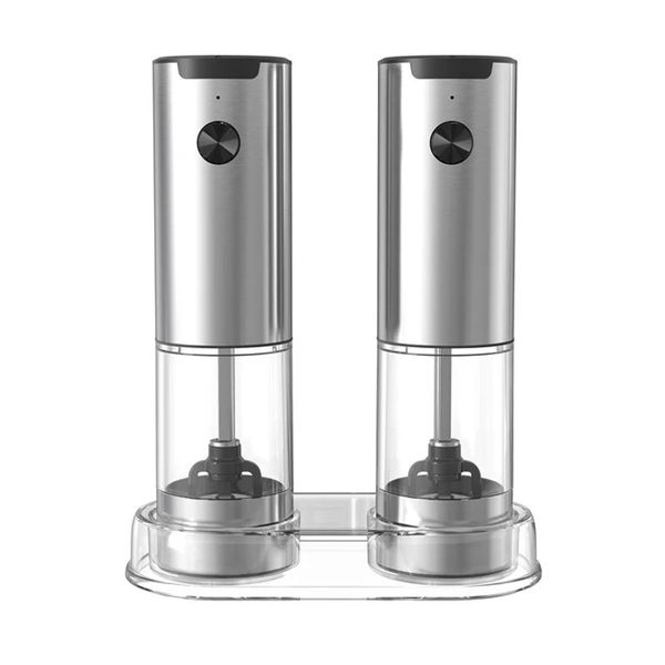 Electric Pepper Grinder Set Rechargeable and Adjustable Coarseness - 2Pack