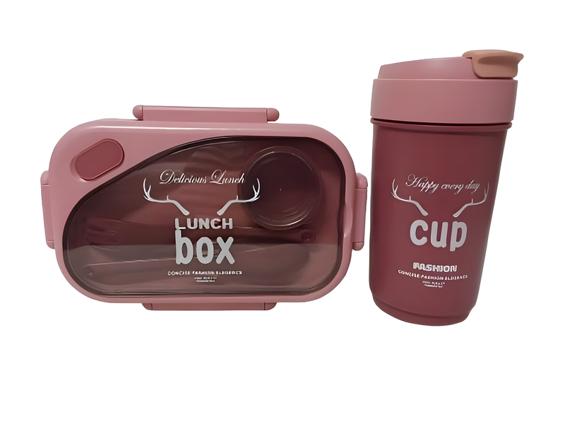 Brown Plastic Rectangular Lunch Box