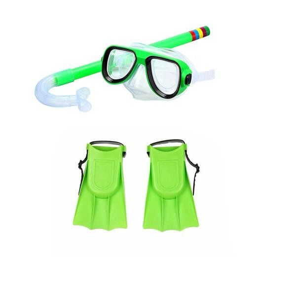 Swimming Goggles Snorkeling Scuba + Fins