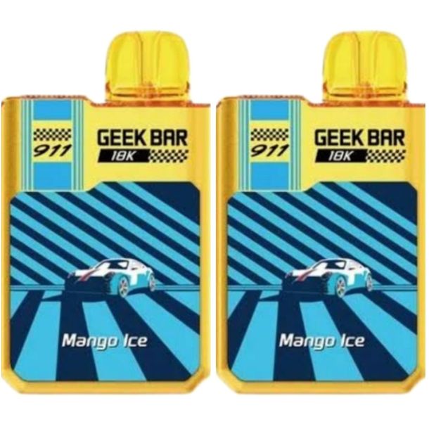 Geek Bar 911 GTS 18000 Puffs Disposable Vapes - Mango Ice (Pack of 2)