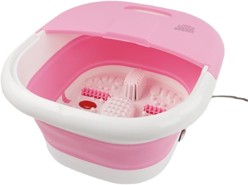 Foldable Electric Foot Spa Massager with Heat &amp; Acupressure Rollers