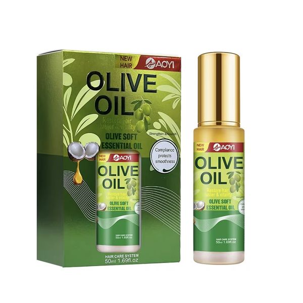 AOYI Olive Oil Essential Hair Oil Heat Protection &amp; Repair for Styling 50ml