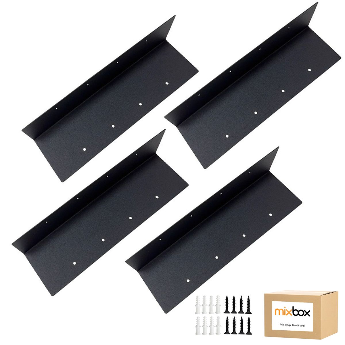 Mix Box 4 PCs Metal Raised Garden Bed Corner Brackets,L Shape, with Screws