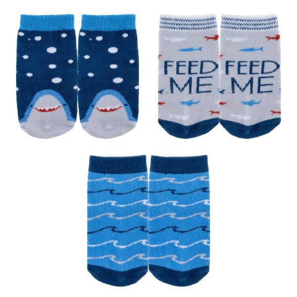 Stephen Joseph Baby Socks- 3 Pack Shark
