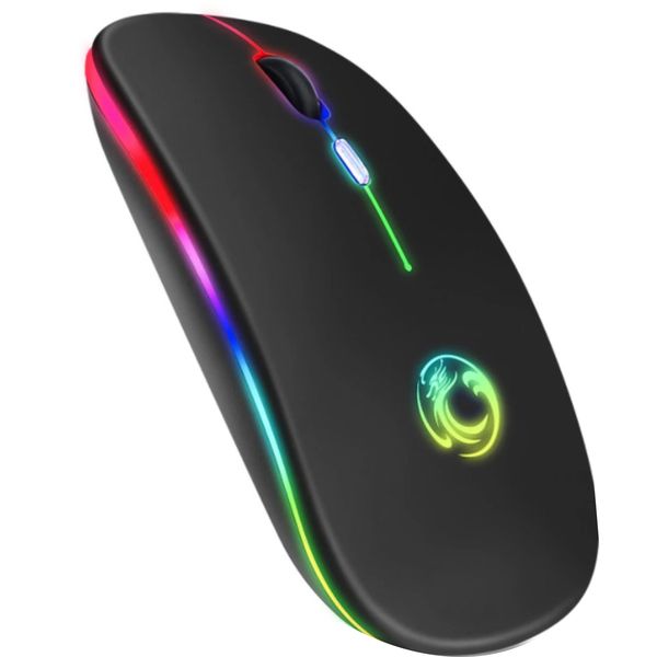 Slim Wireless RGB LED Mouse-Rechargeable Silent Mouse
