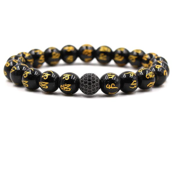 Argent Craft Natural Black Obsidian Wealth Bracelet - Rose Gold