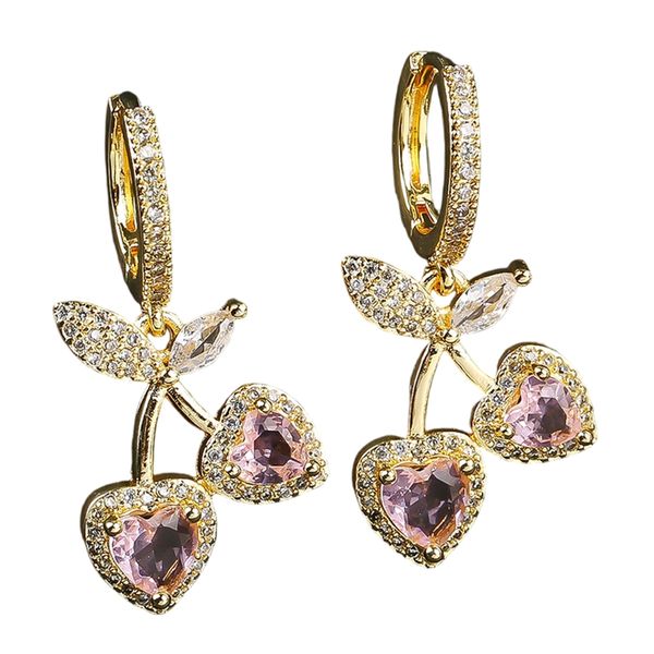 (1 Pair) Fruit Cherry Earrings-H