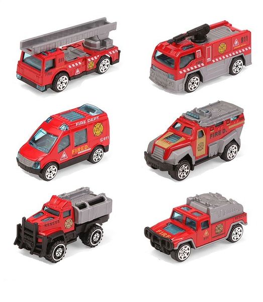 1:64 Umlozi Die Cast Metal Cars 6 Pack-Individually Boxed - Rescue Cars
