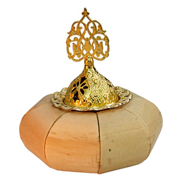 Gold Pumpkin Incense Burner for Home Meditation