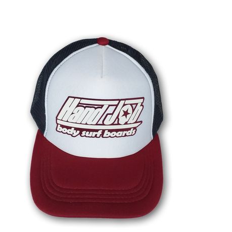 maroon trucker cap