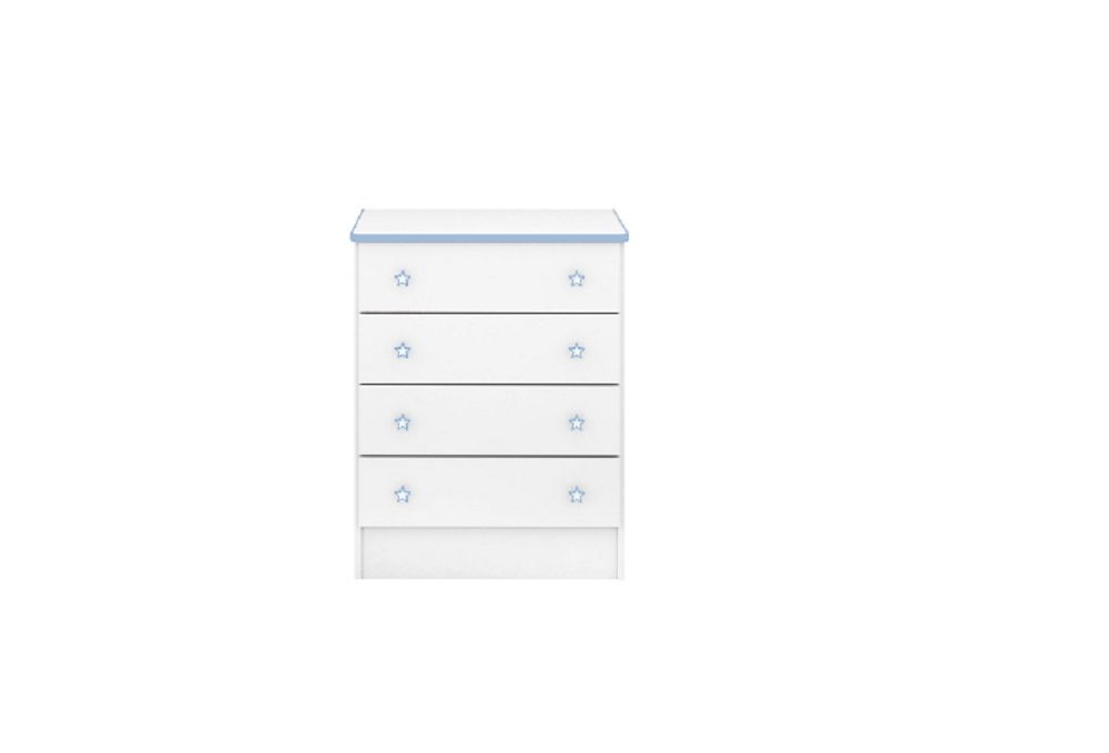 Linx Baby Chest of Drawers Blue & White (64cm X 45cm X 79.5cm) Buy