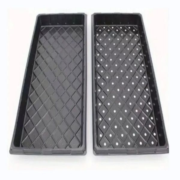 Seedling Tray Set 2-Pack Perforated &amp; Non-Perforated (56cm × 29cm× 5cm)