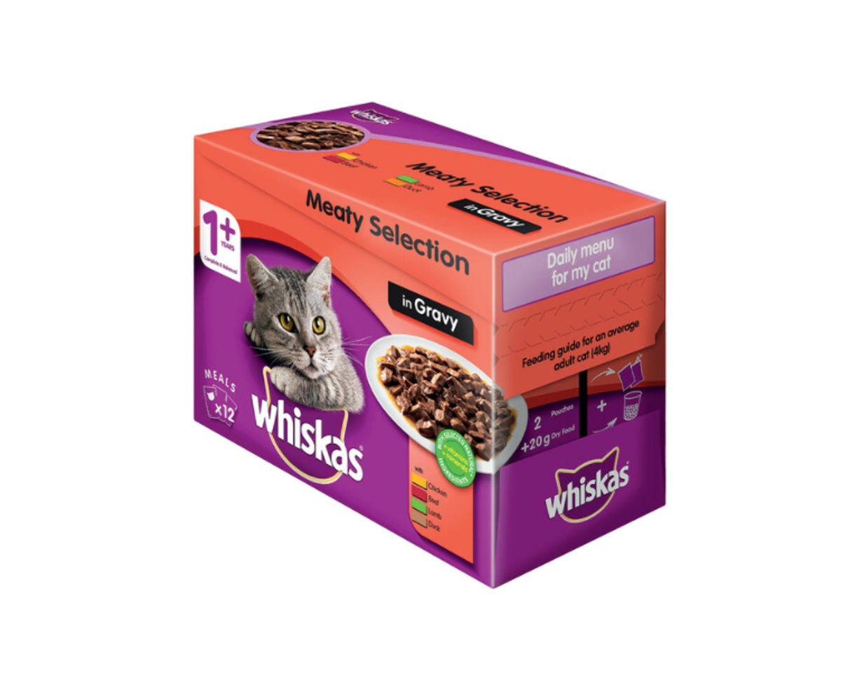 Whiskas Cat Food Multipack Pouch Meat in Gravy 12 x 85g Shop Today. Get it Tomorrow takealot