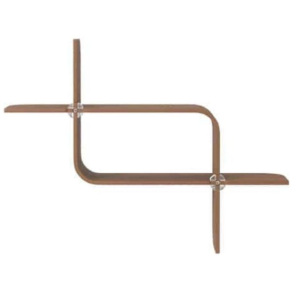 Umbra Montage Wall Shelf Walnut Bent Wood Modern Storage Display