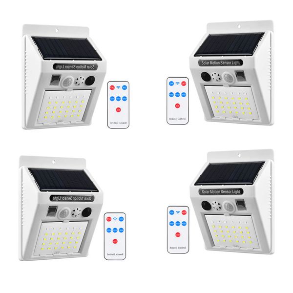 Set of 4 LED Solar Burglar Warning Alarms Q-666-3