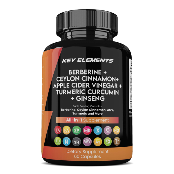 Berberine + Ceylon Cinnamon + Apple Cider Vinegar + Turmeric Capsules