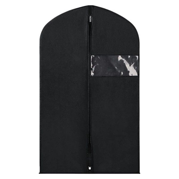 Dustproof Clothing Cover With Zipper Closure - Black