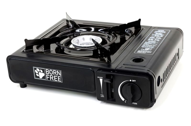 Born Free - Portable Gas Stove / Camping Stove (Works with Gas Cartridges)