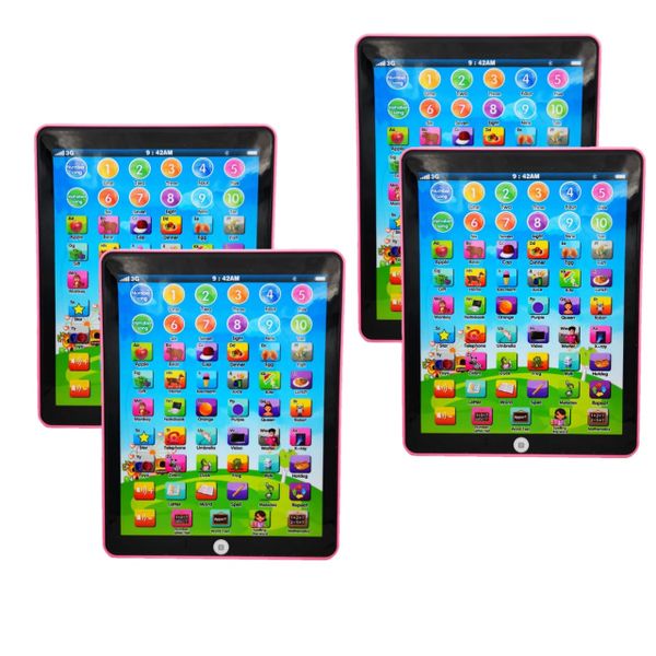 Pink Kids Interactive Learning Touch Pad Education Tablet Set - 4