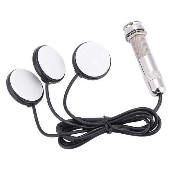 3-Piece Piezo Pickup EQ for Folk Guitar Violin Ukulele 6.35mm Tweeters Pian
