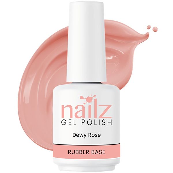 Nailz Gel Polish 15ml Rubber Base Gel - Dewy Rose