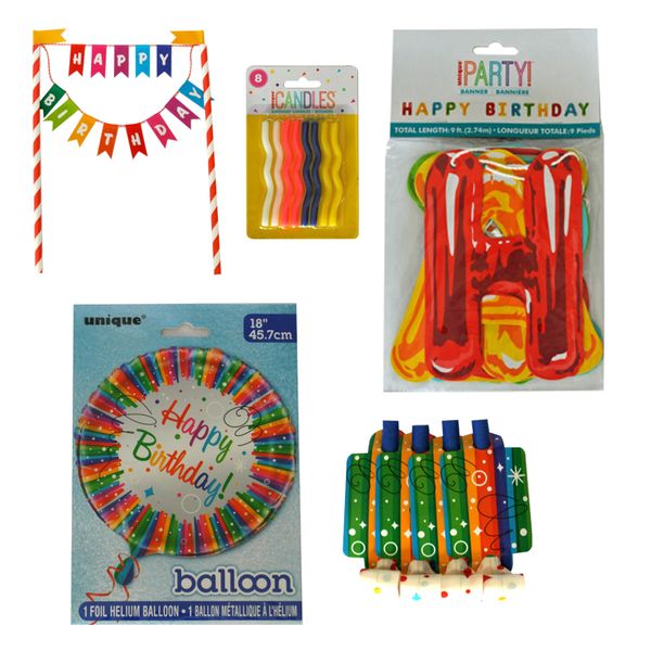 Rainbow Ribbon Party Accessories