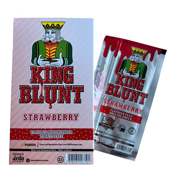 King Blunt Flavoured Flat Rolling Paper - Strawberry