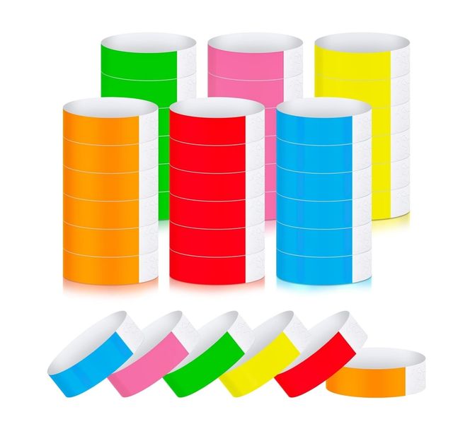 600Pcs Waterproof Adhesive Paper Ticket Wristband For Music Festivals/Party