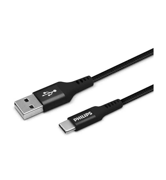 Philips Braided USB to USB Type-C Fast Charge Data Cable - 1.2m