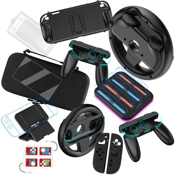 15 In 1 Gift Kit compatible with Nintendo S2 Carrying Case Accessories