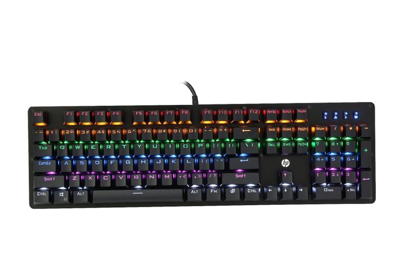HP GK-100F Mechanical Gaming Keyboard with Adjustable LED Backlighting