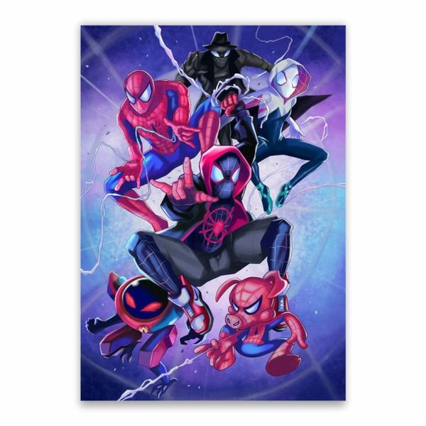 Into The Spider-Verse Characters Poster - A1