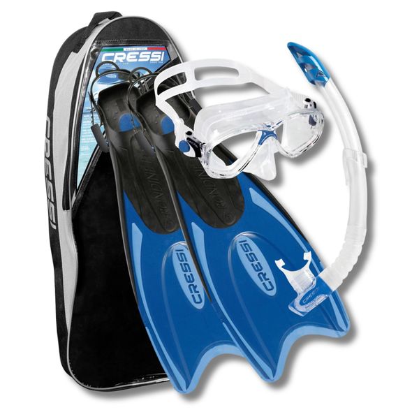 Snorkelling Set - Mask, Snorkel &amp; Fins for Travel &amp; Diving | Cressi