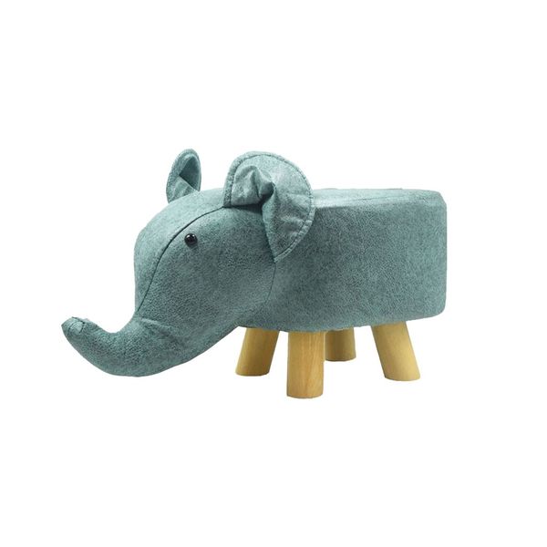 Multifunctional Elephant Footstool/Pouffe &amp; Ottoman For Kids &amp; Adults-Green