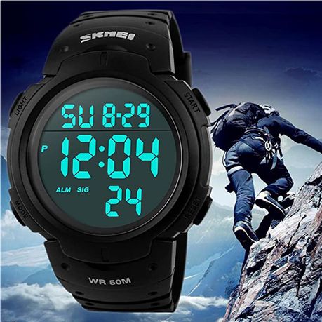 SKMEI Mens Digital Waterproof Sport watch 1068 Black Daily Sale Shop