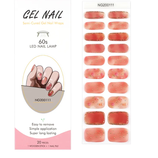 UV/LED Semi Cured Gel Nail Wraps